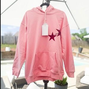 🩷🌟 NEW With Tags AELFRIC EDEN STAR PRINT COLOR CONTRAST HOODIE ~ Medium